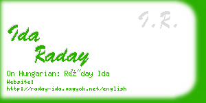 ida raday business card